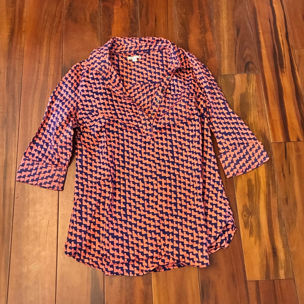 GAP Maternity Orange and Purple Blouse